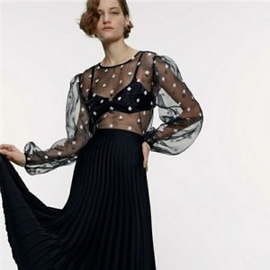 Zara organza top